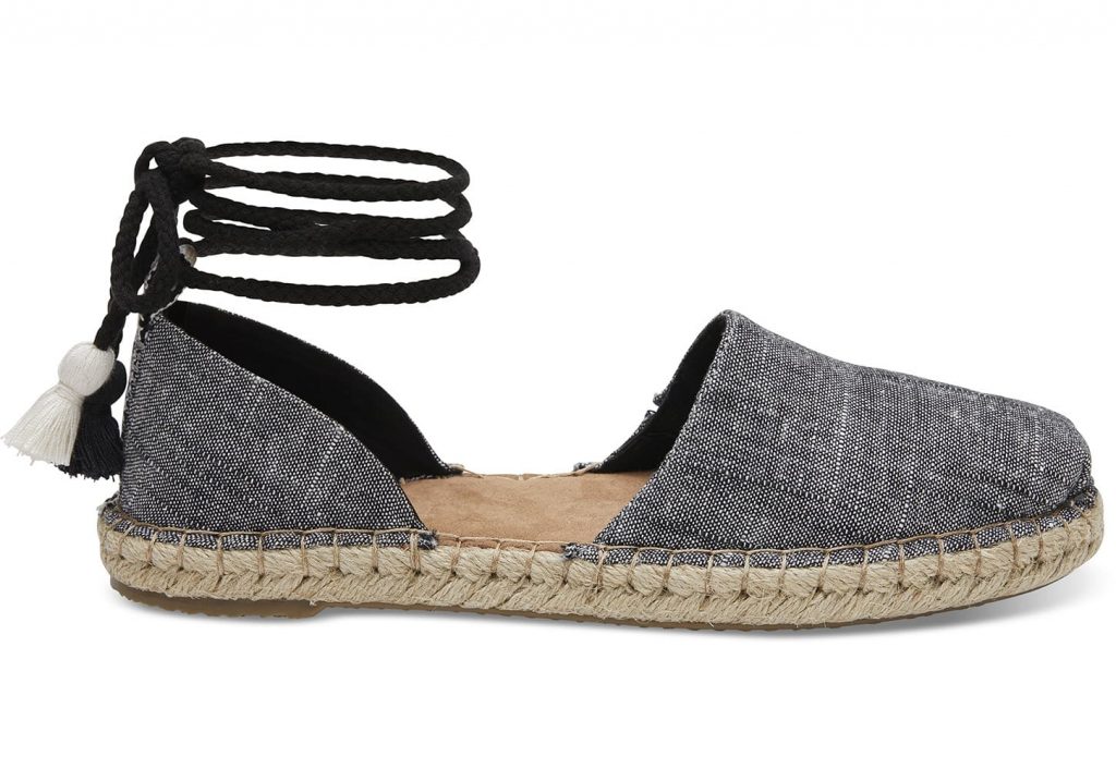 TOMS for spring: black chambray espadrille TOMS for spring: black chambray espadrille
