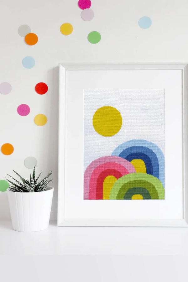Lisa Congdon Trifecta Rainbow Cross Stitch Kit (Subversive Cross-Stitch)