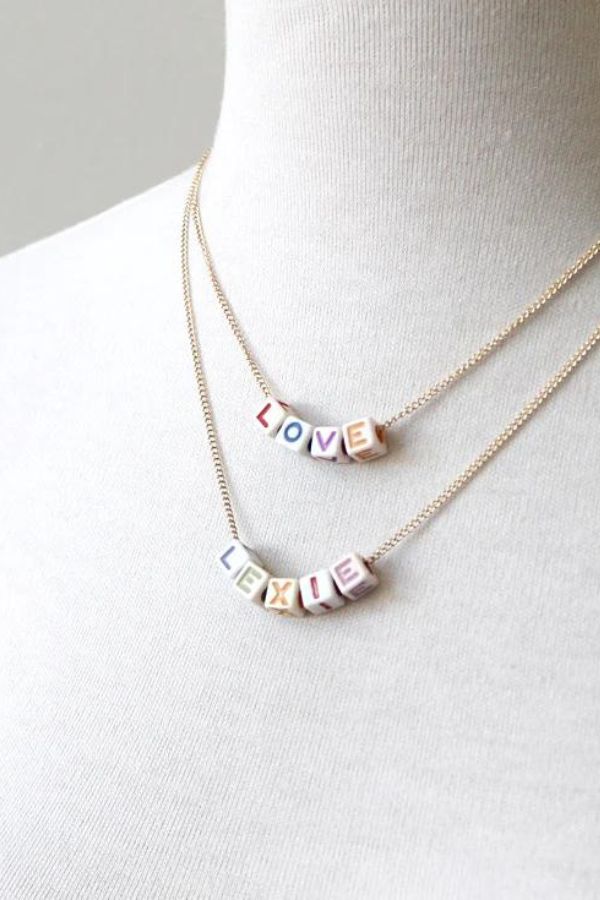 Peggy Li's personalized alphabet block necklace makes a special gift but order soon! Peggy Li's personalized alphabet block necklace makes a special gift but order soon!