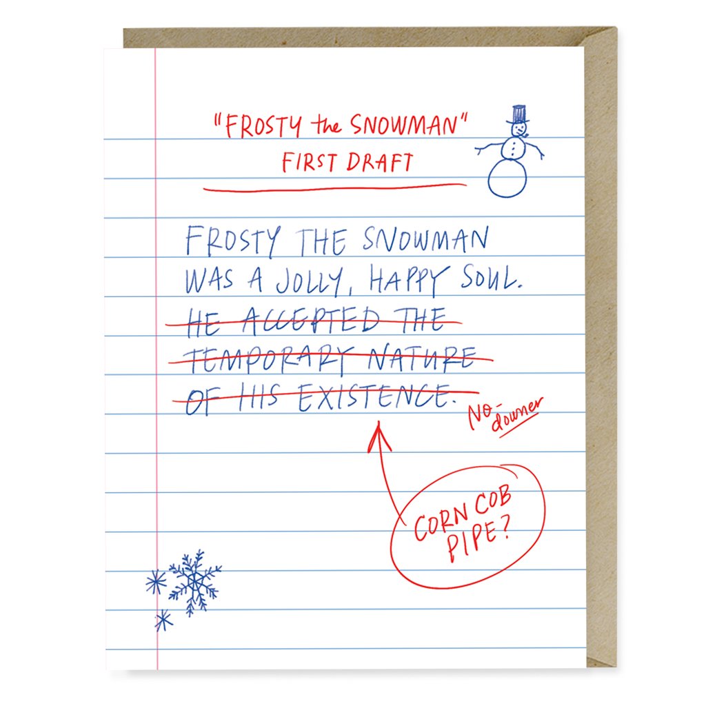 Funniest holiday cards | First Draft Frosty Holiday Card (Emily McDowell) Funniest holiday cards | First Draft Frosty Holiday Card (Emily McDowell)