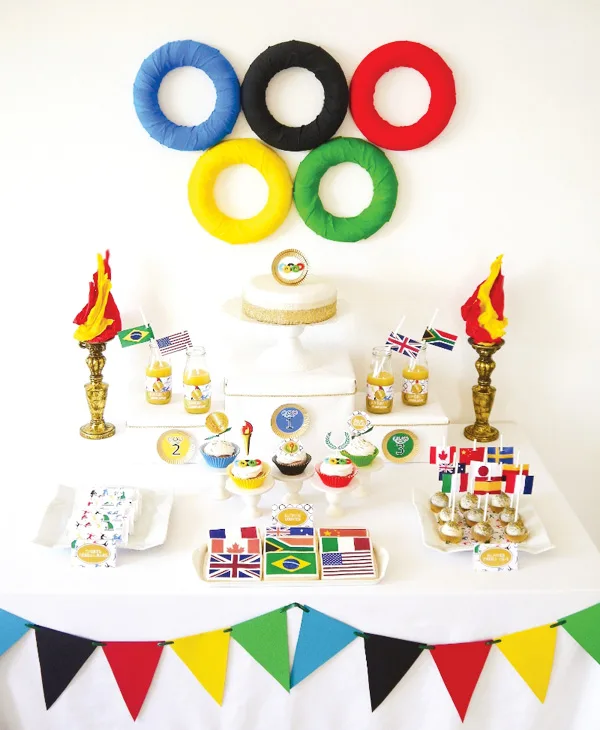 Olympics dessert table