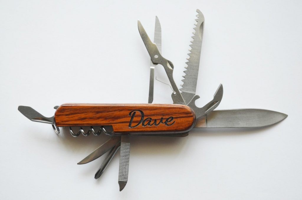 50+ cool gifts under $15 for men and women: Personalized engraved multi tool