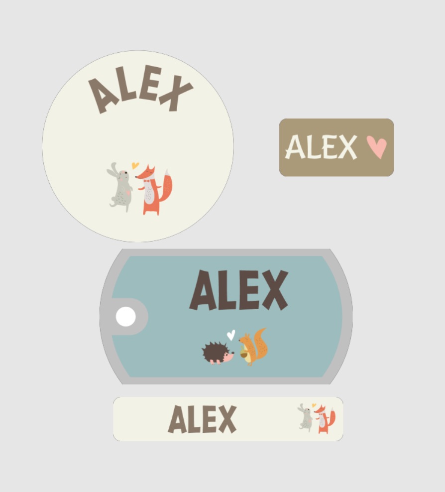 Personalized woodland creature labels and bag tags for school by Mabels Labels Cutest Animal School Supplies | back to school shopping 2017