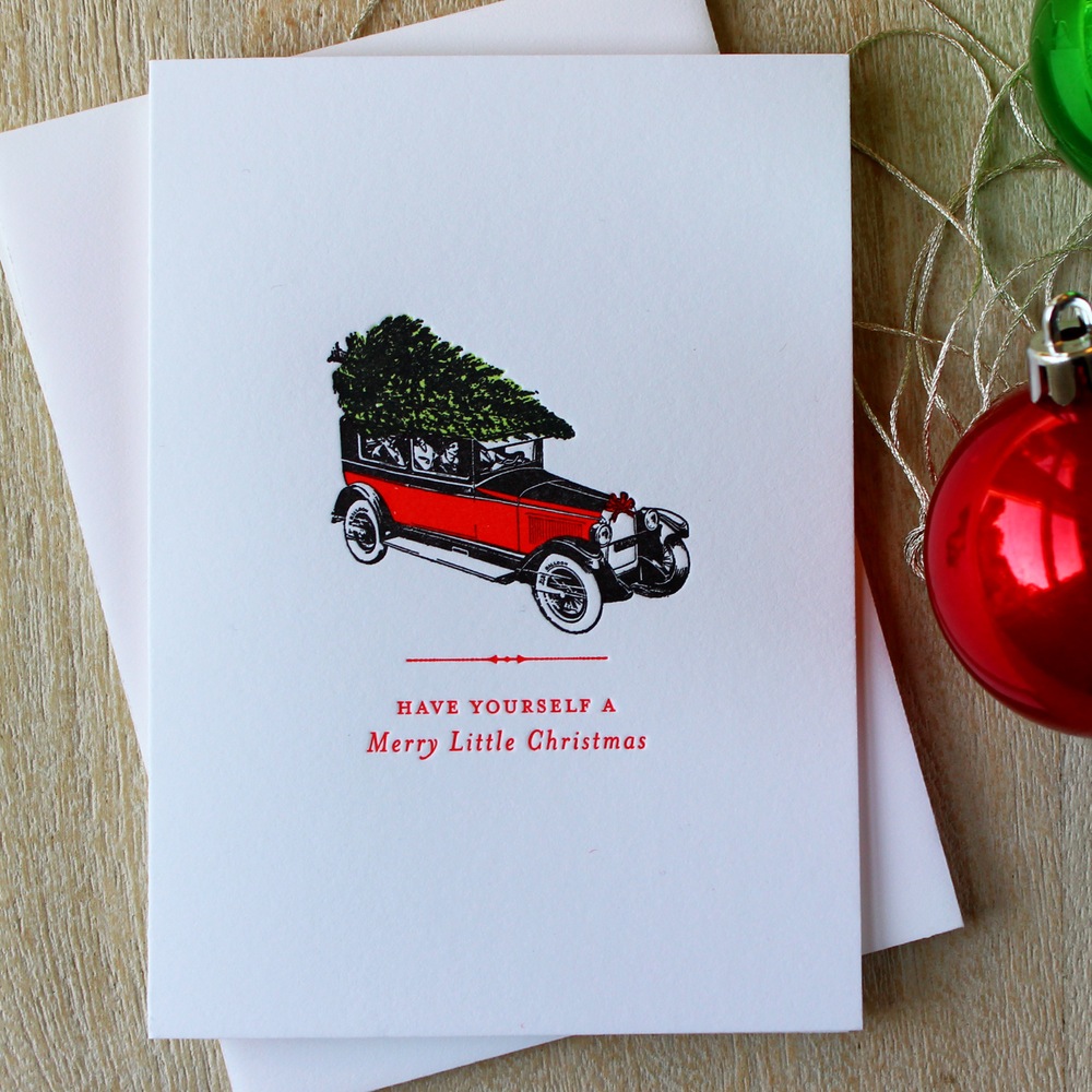 Fabulous handmade letterpress holiday cards from Sesame Letterpress