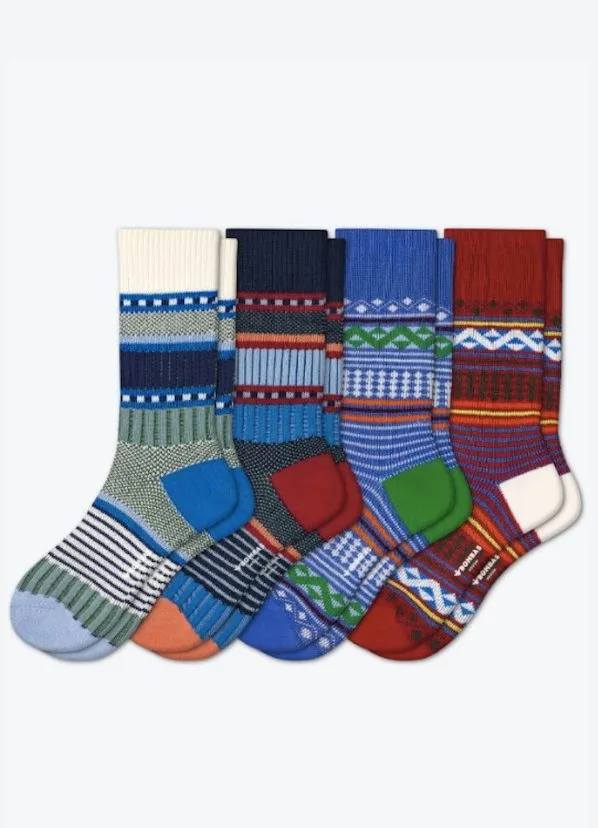 Loving the colors in Bombas Black Hive collection of socks for men