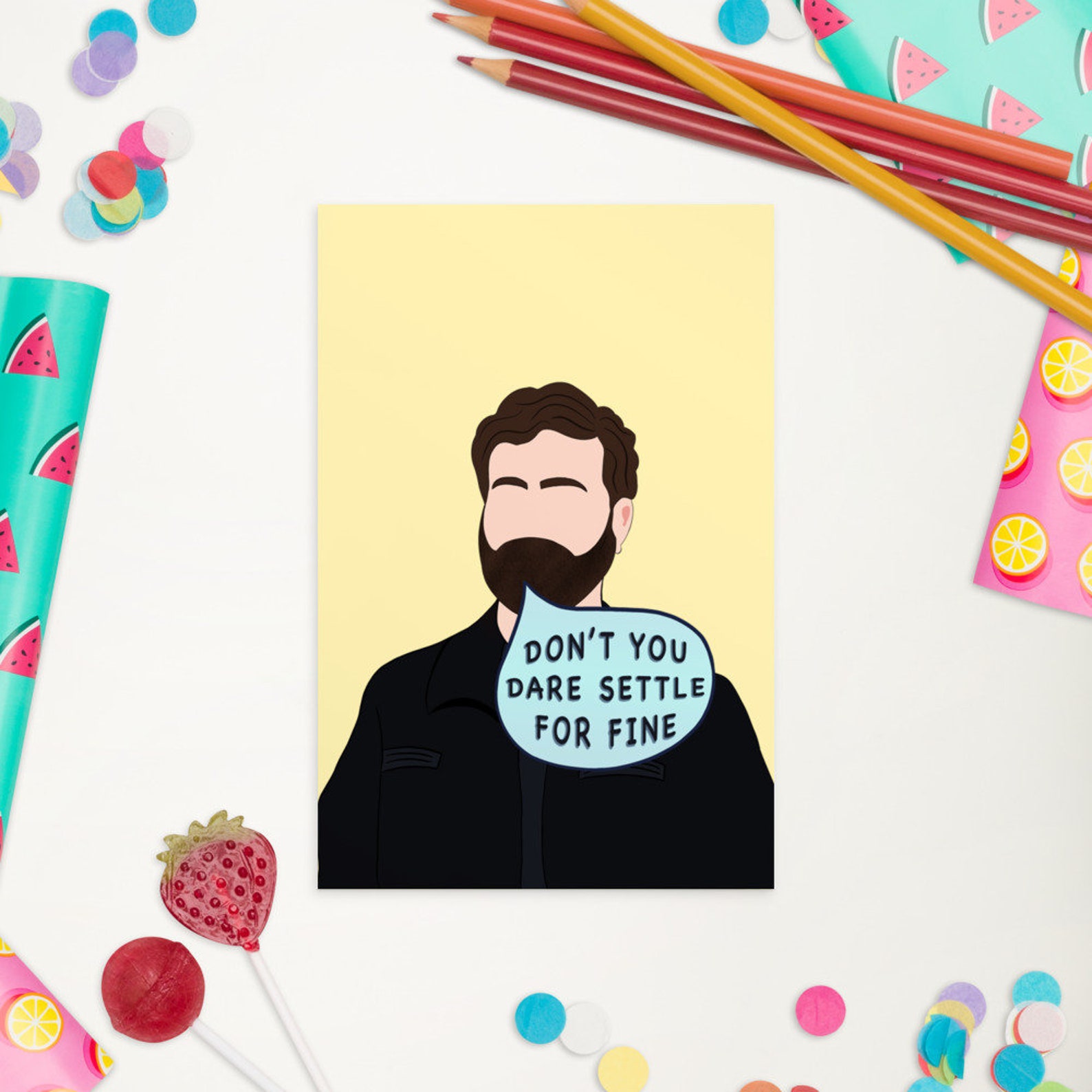 Just-because greeting cards: Roy Kent card | Stickers Lovers Studio