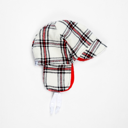 Kara Meloy plaid winter hat — kids' tweed-style beanie
