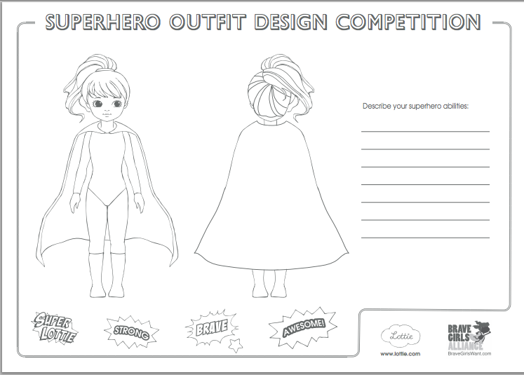 Lottie doll superhero costume design contest
