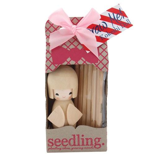 Seedling Color Your Own Kokeshi Doll Kit