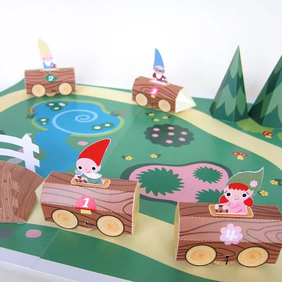 Gnome race car printable playset at Fantastic Toys