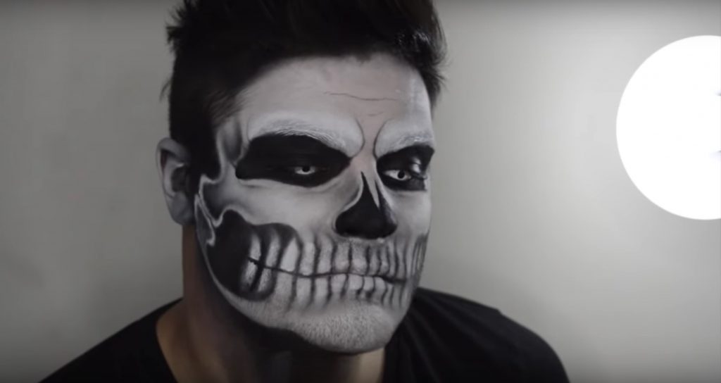 Lady Gaga Skull face paint video tutorial by Alex Faction