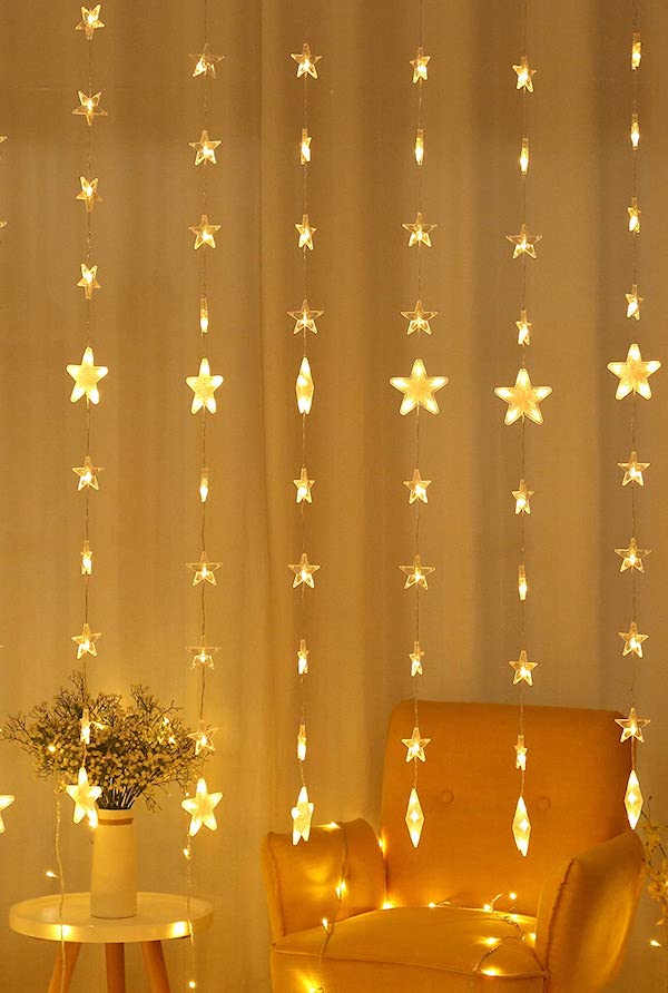 Create a hygge home with Areskey star curtain lights Create a hygge home with Areskey star curtain lights