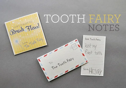 DIY Free Printable Tooth Fairy Notes - oh the cuteness!