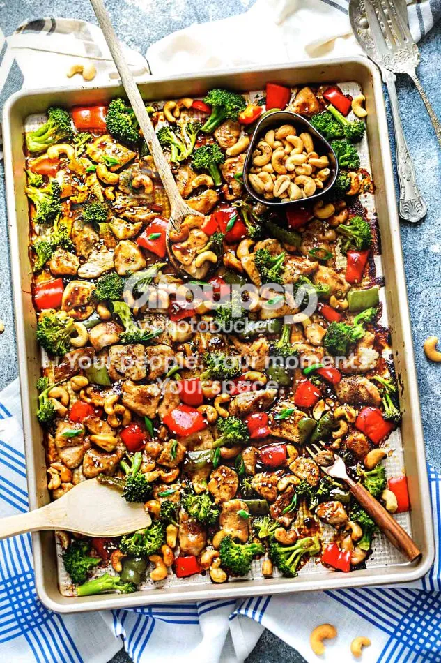 Cashew Chicken Sheet Pan (Recipe)