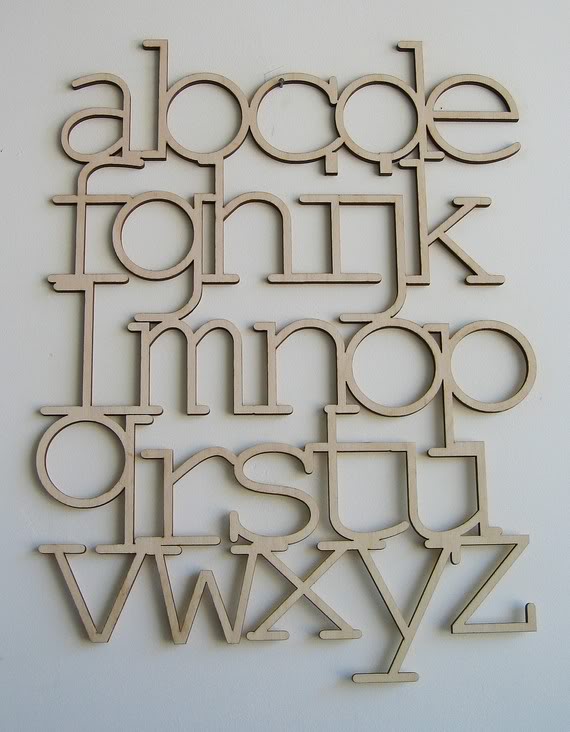 Typography alphabet in laser-cut wood | Cool Mom Picks Typography alphabet in laser-cut wood | Cool Mom Picks