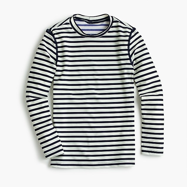 Rash guards with UPF: Striped rash guard | J. Crew 