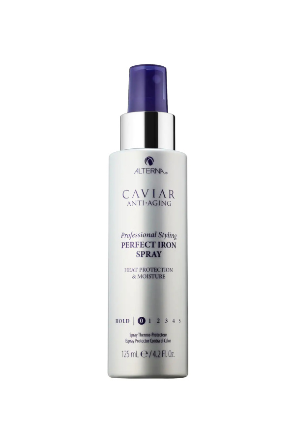 Styling products for grey hair: Alterna perfect iron spray Styling products for grey hair: Alterna perfect iron spray