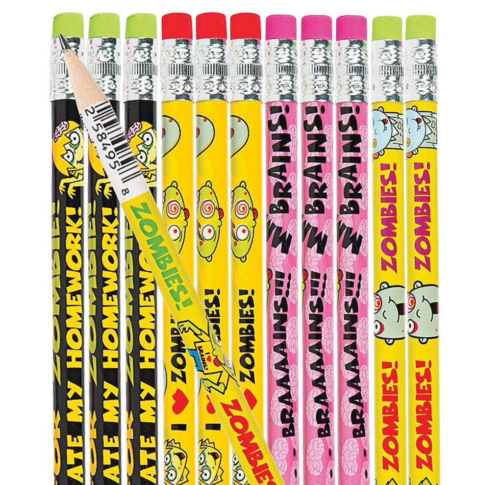 zombie pencil set: Fun school supplies under $10 