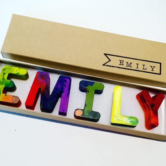 Personalized Kids Crayon Name Set (Etsy)