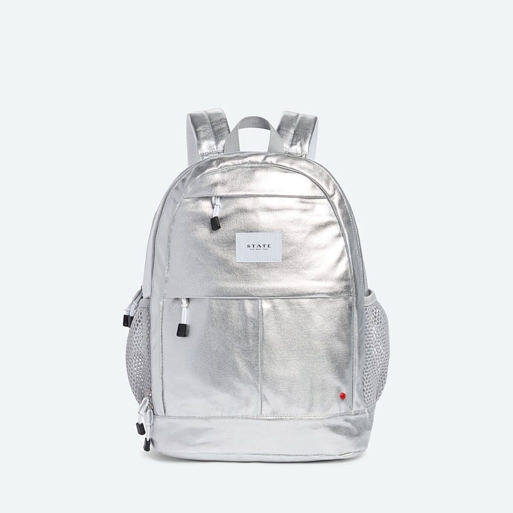 Cool backpacks for tweens and teens: Large metallic waist-strap backpack from State Bags Cool backpacks for tweens and teens: Large metallic waist-strap backpack from State Bags