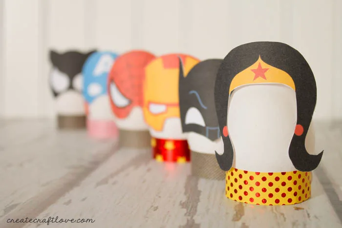 Easter egg decorating printables: Superhero egg printables by Create Craft Love
