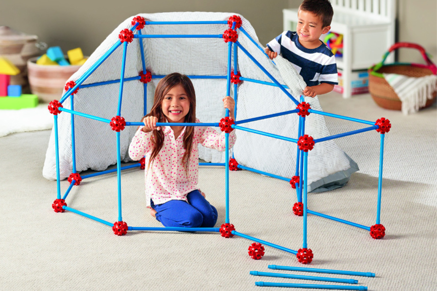 Top learning toys from Lakeshore Learning: The Ultimate Fort Builder. Helps develop STEM skills, problem-solving, and inspires creative play and imagination (sponsored)