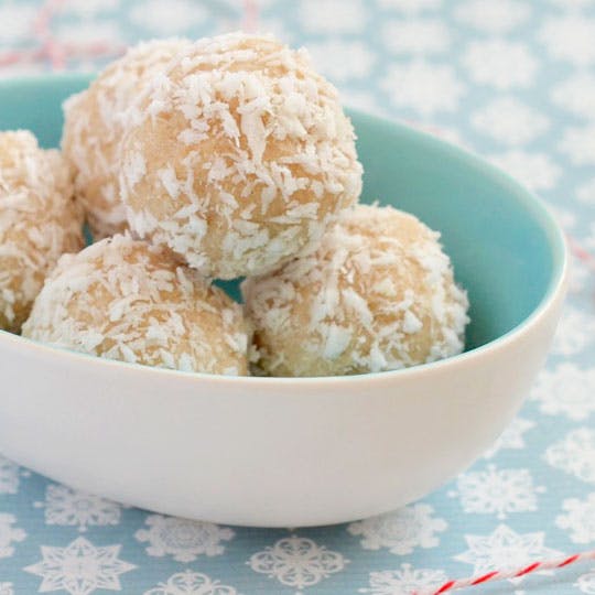 Coconut Snowballs — gluten-free, nut-free, vegan (recipe)