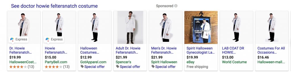 "Dr Howie Feltersnatch" GYN costumes glorify sexual predators "Dr Howie Feltersnatch" GYN costumes glorify sexual predators