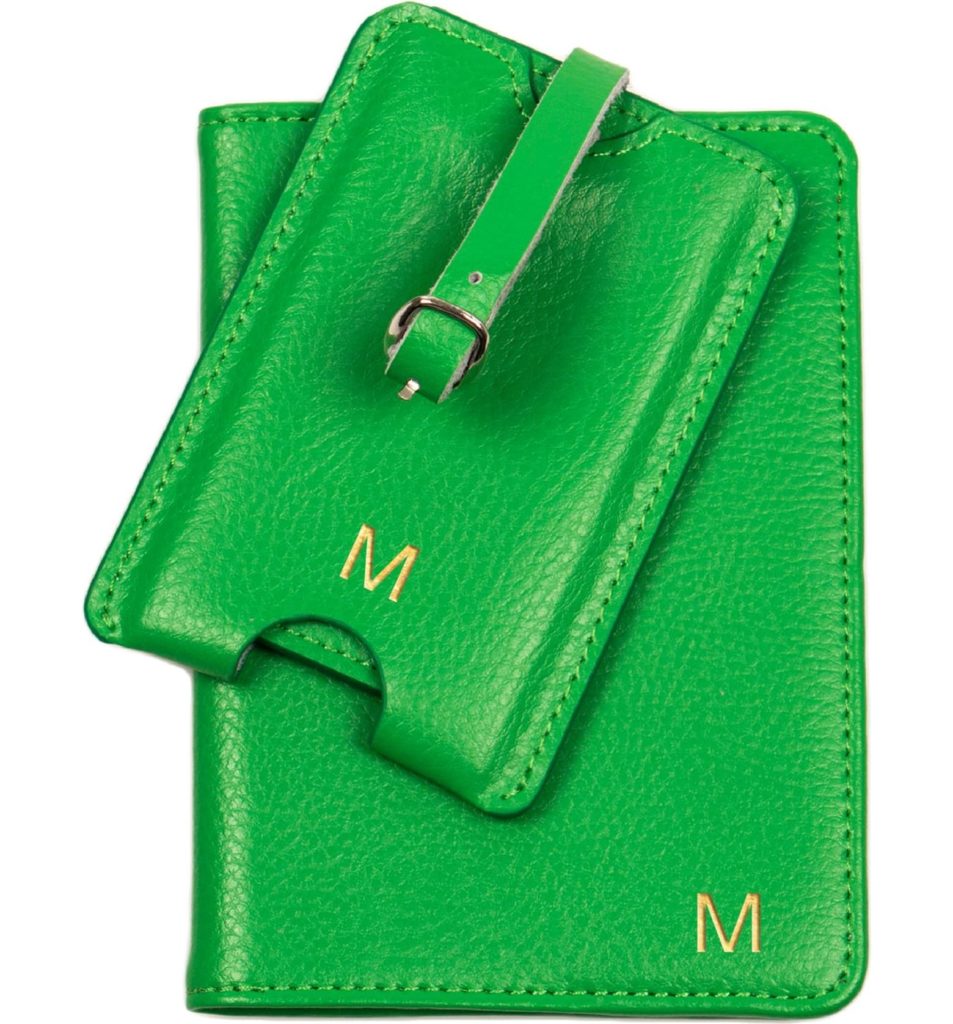 Personalized gifts for dad | Monogram Passport Case and Luggage Tag