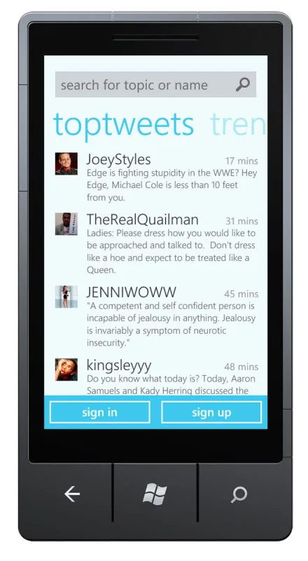 The Windows Phone 7 - cool for moms. Especially when it's free.