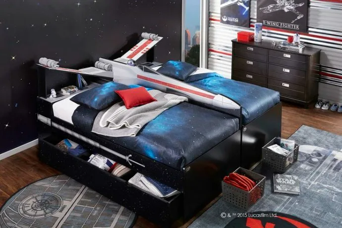 Star Wars X-Wing bed from Rooms to Go