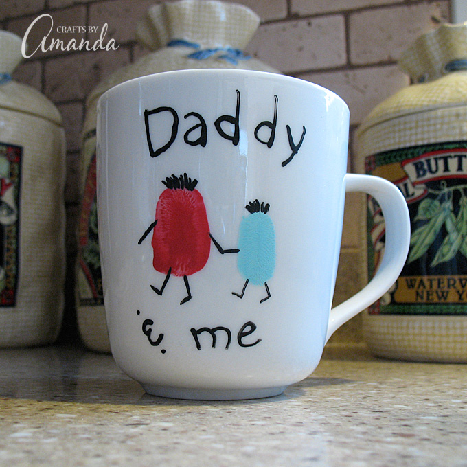 Daddy & Me Fingerprint Coffee Mug (DIY)