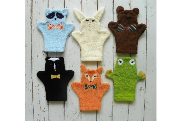 The sweetest handmade baby bath mitts for kids