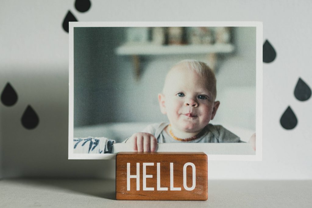 Handmade Wooden Photo Block Holder
