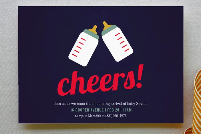 Custom baby shower invites that make us giggle.