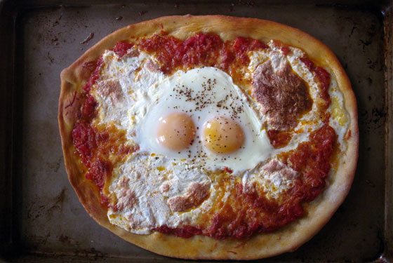 Pizza with a fried egg | Cool Mom Picks