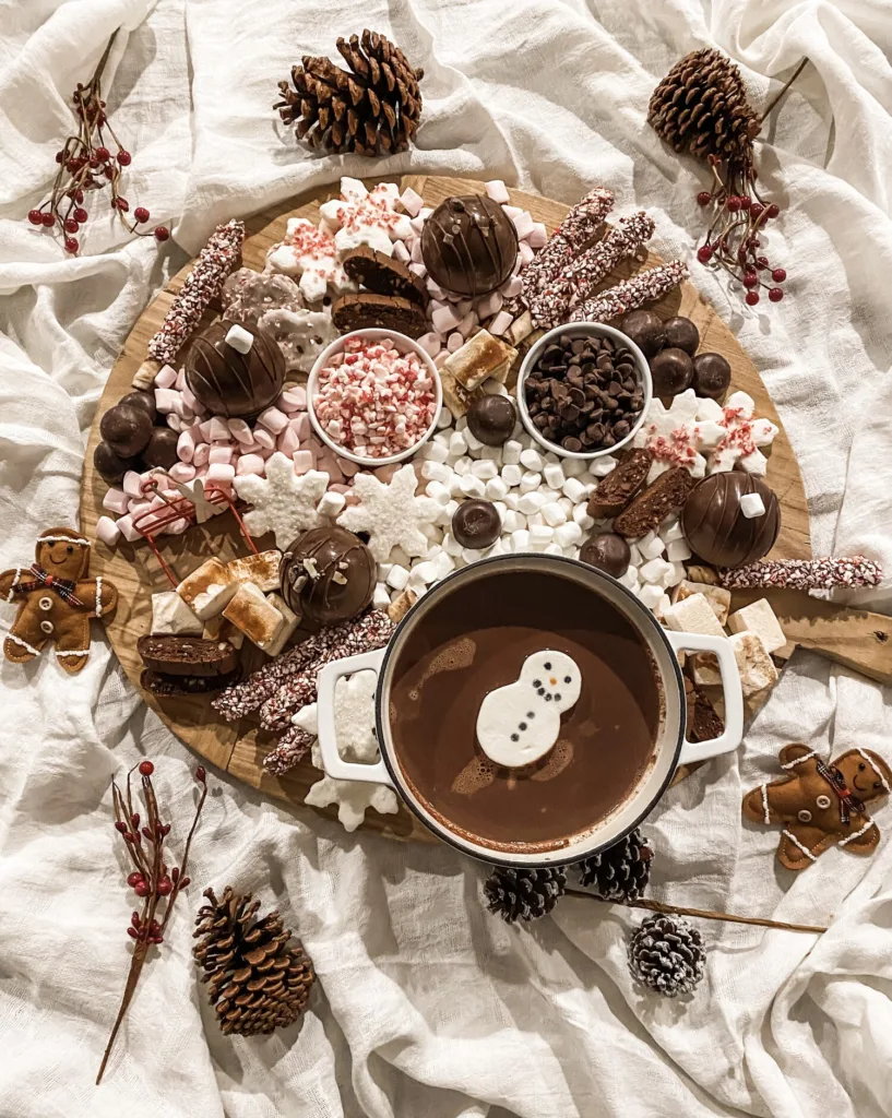 Hanukkah Hot Chocolate Bomb Snack Board