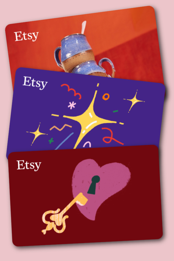 Etsy gift cards for Valentine's Day