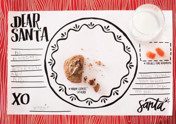 Letter to Santa place mat from Caravan Shoppe Letter to Santa place mat from Caravan Shoppe