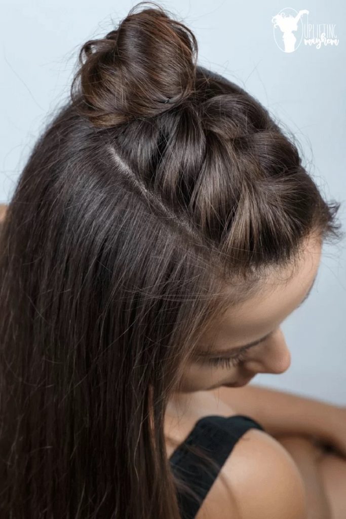 Half braid hairstyle tutorial via uplifting mayhem Half braid hairstyle tutorial via uplifting mayhem