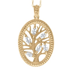 Custom birthstone family tree pendant | affordable Mother's Day gifts