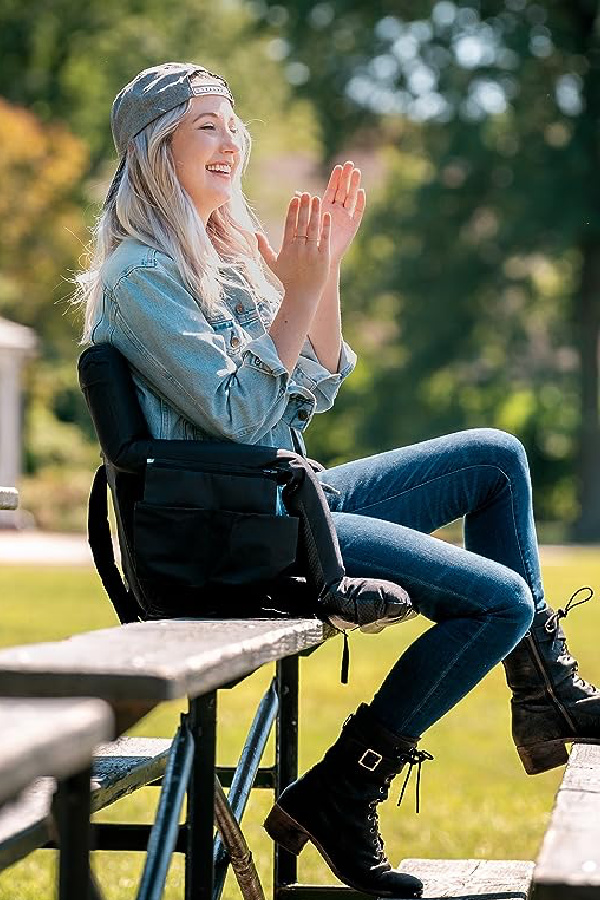 Alpcour portable, cushioned stadium seat for bleachers | Great find for sports moms | Cool Mom Picks Alpcour portable, cushioned stadium seat for bleachers | Great find for sports moms | Cool Mom Picks