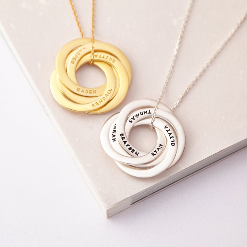 Engraved Necklace with Grandchildren's Names