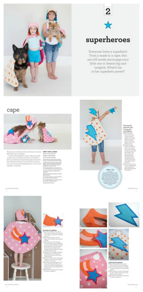 DIY SUPERHERO CAPES AND ACCESSORIES | From: Superhero Sewing Patterns by Lane Huerta, featuring the patterns and DIY instructions from the super popular Etsy shop | cool mom picks