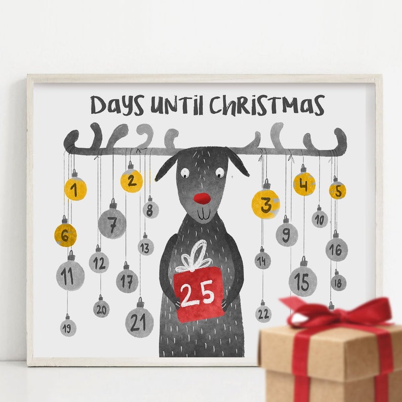 MiniExplorers Color-In Reindeer Advent Calendar (printable)