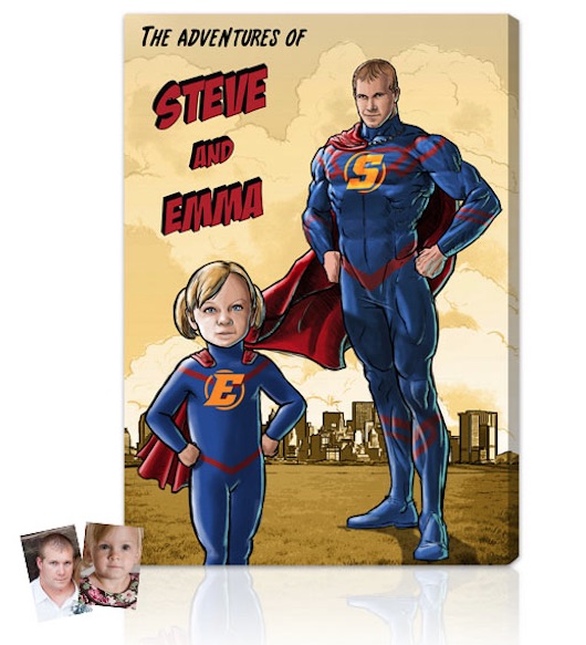 Best personalized Father's Day gifts: Custom Comic Book Portrait by The Comics Factory