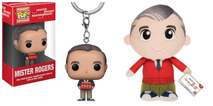 Super cute are the Mister Rogers Funko keychain and plushie. Super cute are the Mister Rogers Funko keychain and plushie.