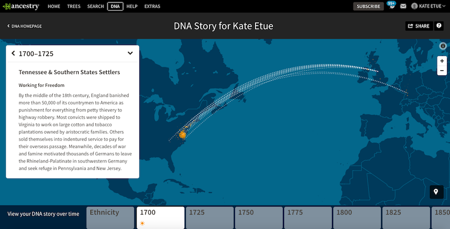 DNA testing kits comparisons: Ancestry.com results