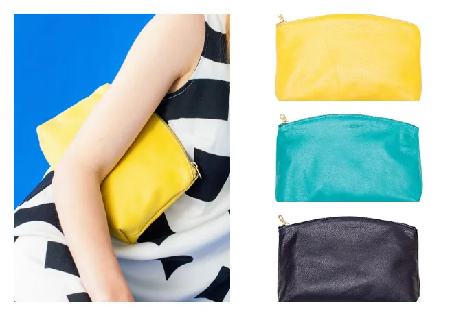 Baggu leather clutch