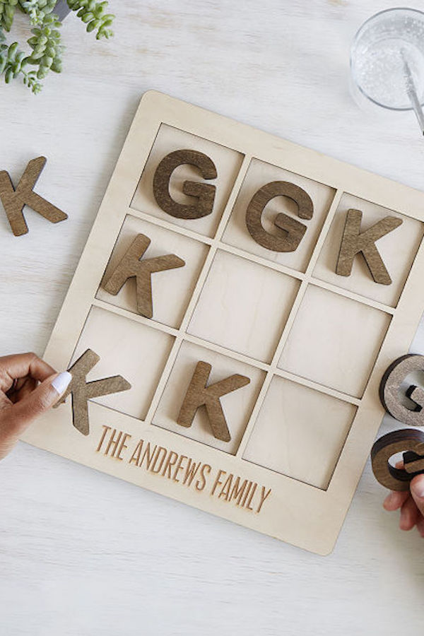 Order this personalized Tic Tac Toe board from Uncommon Goods and receive by the holidays. Order this personalized Tic Tac Toe board from Uncommon Goods and receive by the holidays.